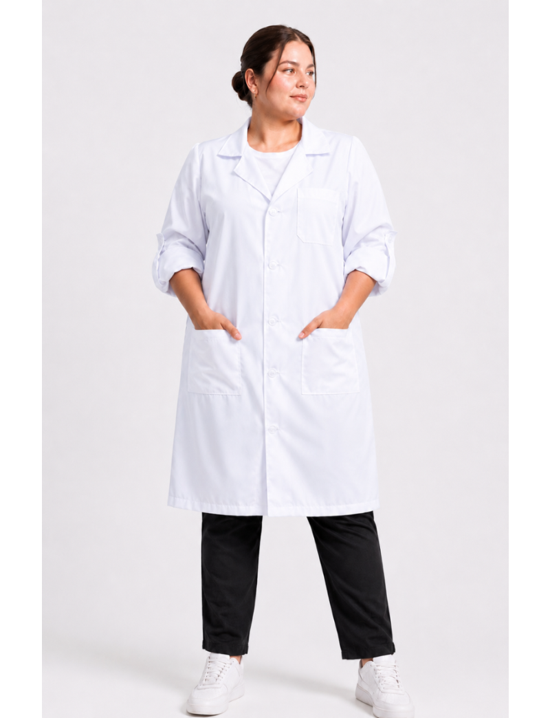 Jaleco gola blazer Feminino Plus Size